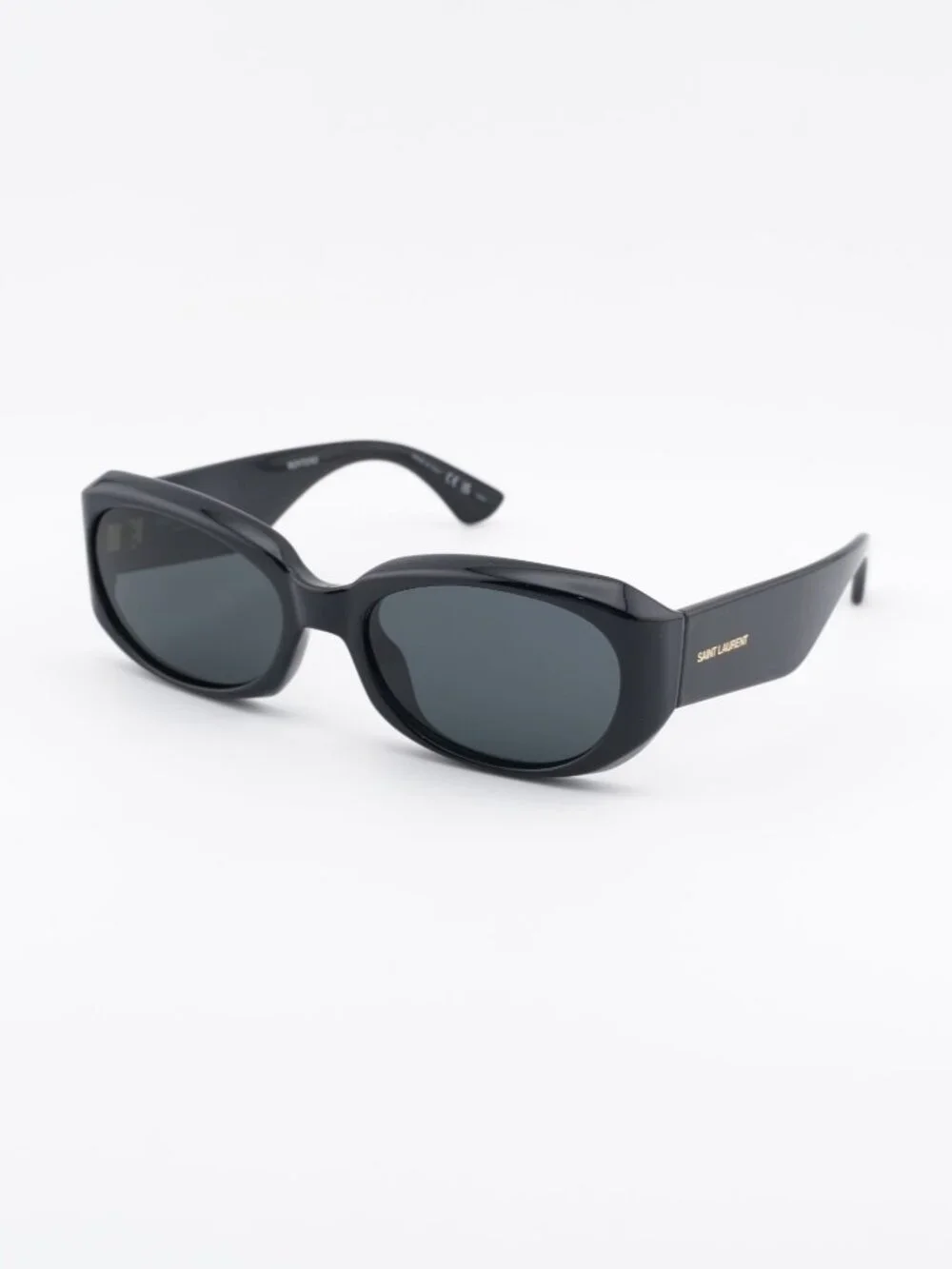 Saint Laurent SL868 001 Sunglasses Shiny Black Rectangle Frame